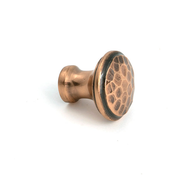 From The Anvil - Polished Bronze Hammered Cabinet Knob - Small - 51295 - Choice Handles