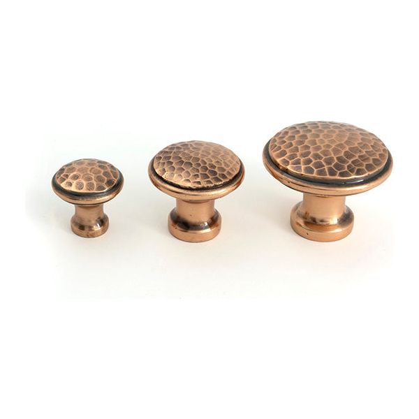 From The Anvil - Polished Bronze Hammered Cabinet Knob - Small - 51295 - Choice Handles