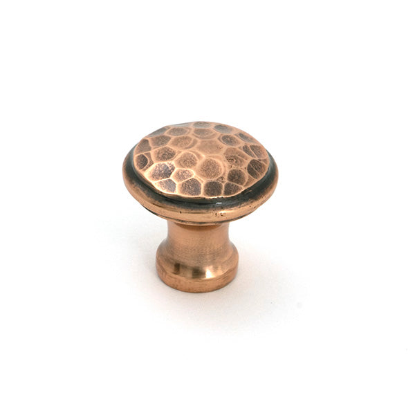 From The Anvil - Polished Bronze Hammered Cabinet Knob - Small - 51295 - Choice Handles