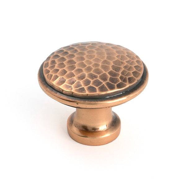 From The Anvil - Polished Bronze Hammered Cabinet Knob - Large - 51297 - Choice Handles