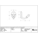 From The Anvil - Burnished Brass Coat Hook - 51301 - Choice Handles