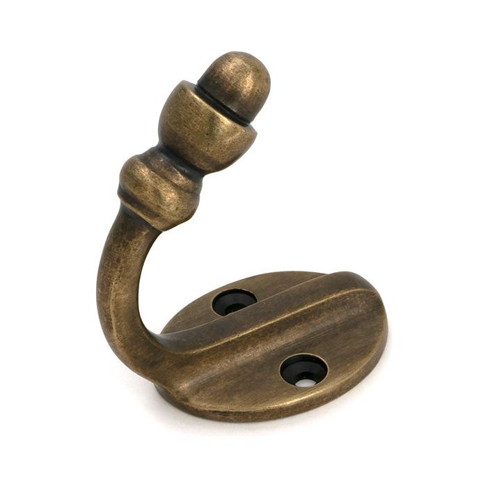 From The Anvil - Burnished Brass Coat Hook - 51301