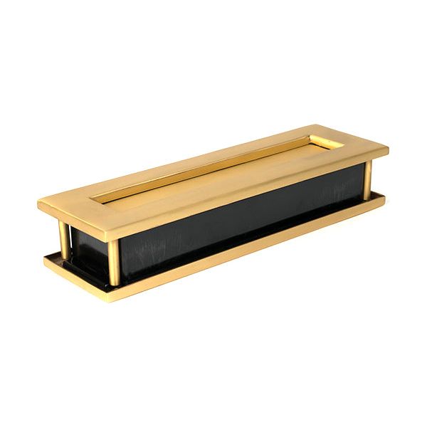 From The Anvil - Satin Brass Traditional Letterbox - Satin Brass  - 51308 - Choice Handles