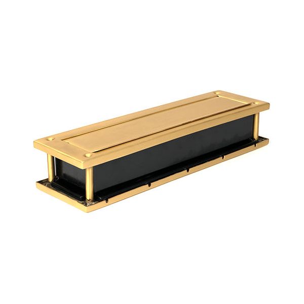 From The Anvil - Satin Brass Traditional Letterbox - Satin Brass  - 51308 - Choice Handles