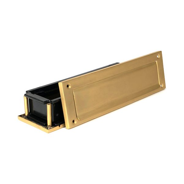 From The Anvil - Satin Brass Traditional Letterbox - Satin Brass  - 51308 - Choice Handles