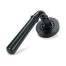 From The Anvil - Matt Black Newbury Lever on Rose Set (Plain) - Unsprung - Matt Black  - 51326 - Choice Handles