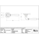 From The Anvil - Matt Black Newbury Lever on Rose Set (Plain) - Unsprung - Matt Black  - 51326 - Choice Handles