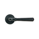 From The Anvil - Matt Black Newbury Lever on Rose Set (Square) - Unsprung - Matt Black  - 51329 - Choice Handles