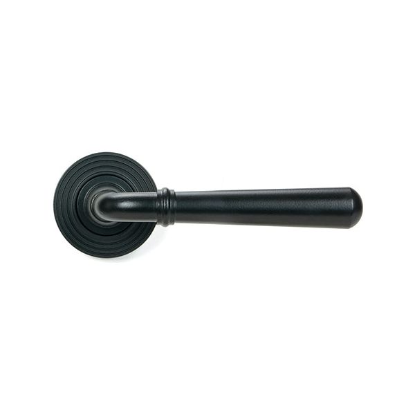 From The Anvil - Matt Black Newbury Lever on Rose Set (Square) - Unsprung - Matt Black  - 51329