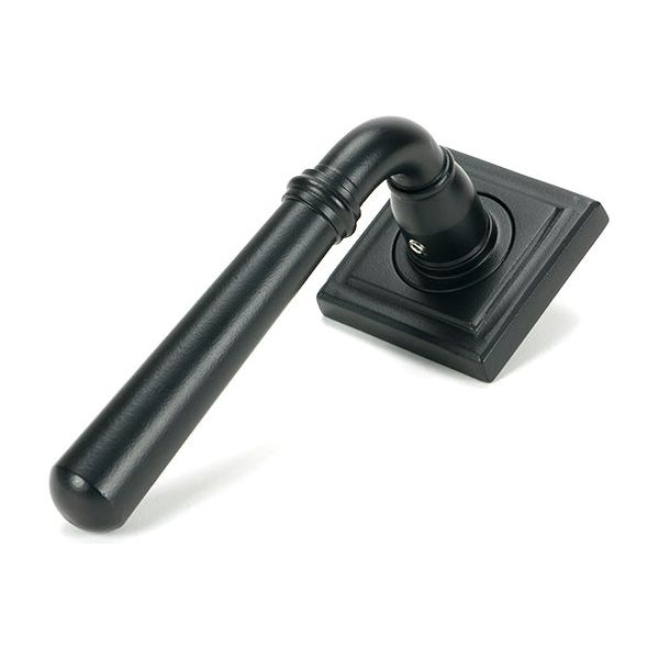 From The Anvil - Matt Black Newbury Lever on Rose Set (Square) - Unsprung - Matt Black  - 51329