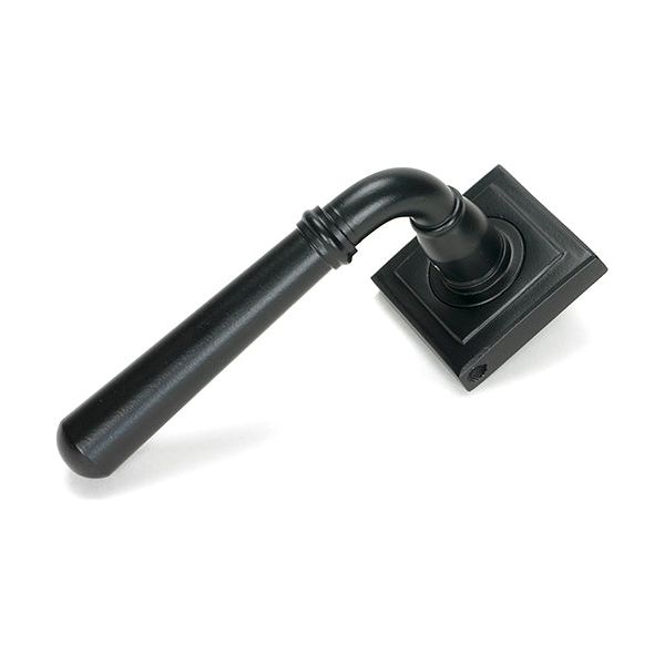 From The Anvil - Matt Black Newbury Lever on Rose Set (Square) - Unsprung - Matt Black  - 51329