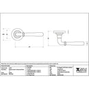 From The Anvil - Pewter Newbury Lever on Rose Set (Plain) - Unsprung - Pewter Patina  - 51330 - Choice Handles