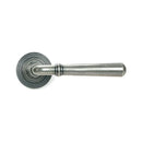 From The Anvil - Pewter Newbury Lever on Rose Set (Beehive) - Unsprung - Pewter Patina  - 51332 - Choice Handles