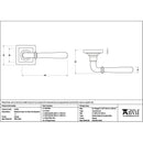 From The Anvil - Pewter Newbury Lever on Rose Set (Square) - Unsprung - Pewter Patina  - 51333 - Choice Handles