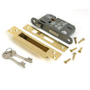From The Anvil - Polished Brass 2½" 5 Lever BS Sash Lock - 51335 - Choice Handles