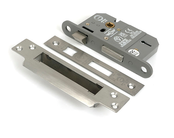 From The Anvil - Satin Chrome 2½" 5 Lever BS Sash Lock - 51340