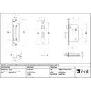 From The Anvil - Polished Bronze 2½" 5 Lever BS Sash Lock - 51342 - Choice Handles