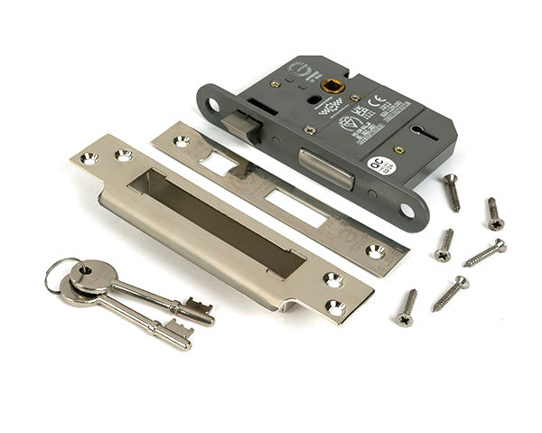 From The Anvil - Polished Nickel 3" 5 Lever BS Sash Lock - 51348