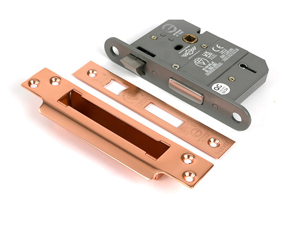 From The Anvil - Polished Bronze 3" 5 Lever BS Sash Lock - 51352