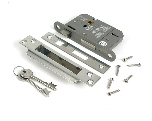 From The Anvil - Polished SS 3" 5 Lever BS Sash Lock - 51353