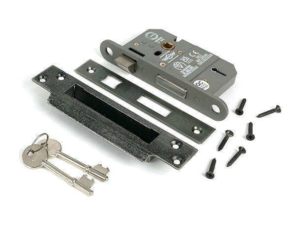 From The Anvil - Pewter 2½" 5 Lever BS Sash Lock Keyed Alike  - 51354