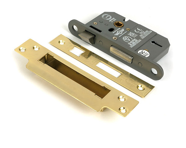 From The Anvil - Polished Brass 2½" 5 Lever BS Sash Lock Keyed Alike  - 51355