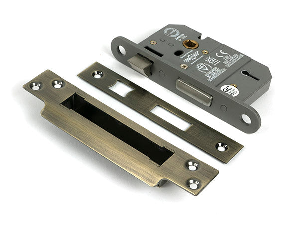 From The Anvil - Aged Brass 2½" 5 Lever BS Sash Lock Keyed Alike  - 51356