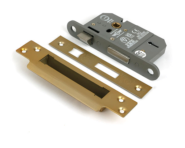 From The Anvil - Satin Brass 2½" 5 Lever BS Sash Lock Keyed Alike  - 51357