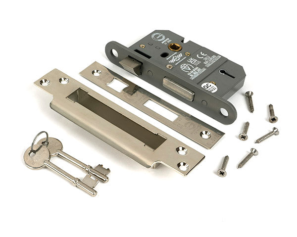 From The Anvil - Polished Nickel 2½" 5 Lever BS Sash Lock Keyed Alike  - 51358