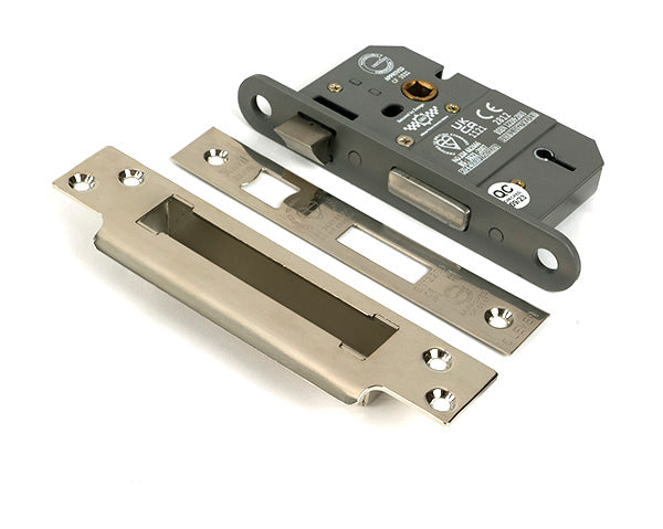 From The Anvil - Polished Nickel 2½" 5 Lever BS Sash Lock Keyed Alike  - 51358