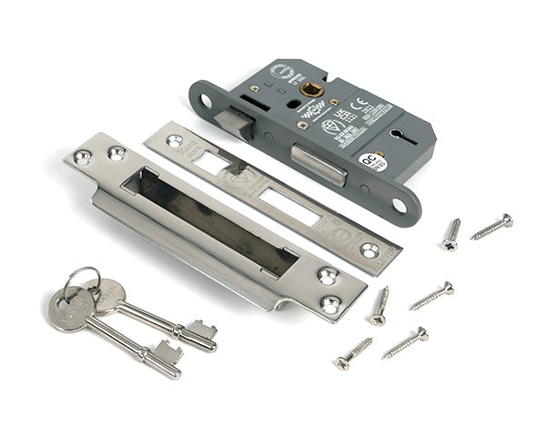 From The Anvil - Polished Chrome 2½" 5 Lever BS Sash Lock Keyed Alike  - 51359