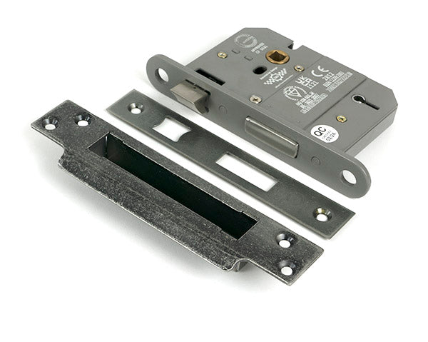 From The Anvil - Pewter 3" 5 Lever BS Sash Lock Keyed Alike  - 51364