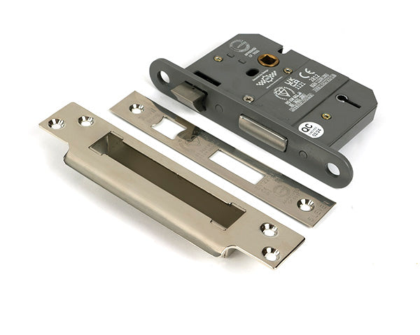 From The Anvil - Polished Nickel 3" 5 Lever BS Sash Lock Keyed Alike  - 51368