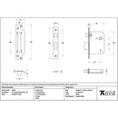 From The Anvil - Polished Chrome 3" 5 Lever BS Sash Lock Keyed Alike  - 51369 - Choice Handles