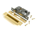 From The Anvil - Polished Brass 2½" Euro Profile Sash Lock - 51375 - Choice Handles