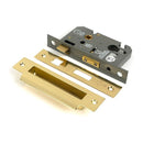 From The Anvil - Polished Brass 2½" Euro Profile Sash Lock - 51375 - Choice Handles