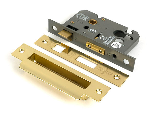 From The Anvil - Polished Brass 2½" Euro Profile Sash Lock - 51375