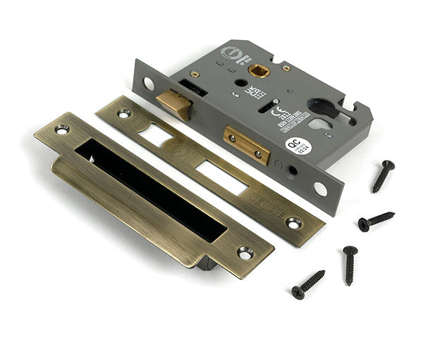 From The Anvil - Aged Brass 2½" Euro Profile Sash Lock - 51376