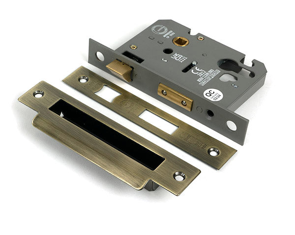 From The Anvil - Aged Brass 2½" Euro Profile Sash Lock - 51376