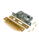 From The Anvil - Satin Brass 2½" Euro Profile Sash Lock - 51377 - Choice Handles