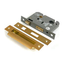 From The Anvil - Satin Brass 3" Euro Profile Sash Lock - 51387 - Choice Handles