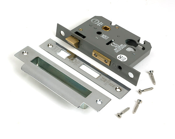From The Anvil - Polished Chrome 3" Euro Profile Sash Lock - 51389