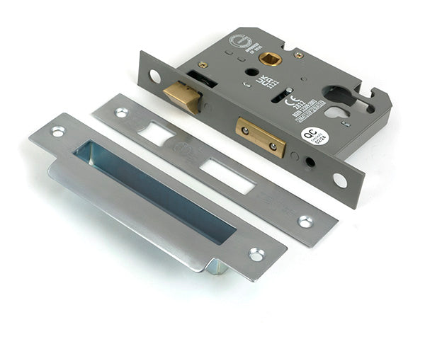 From The Anvil - Satin Chrome 3" Euro Profile Sash Lock - 51390