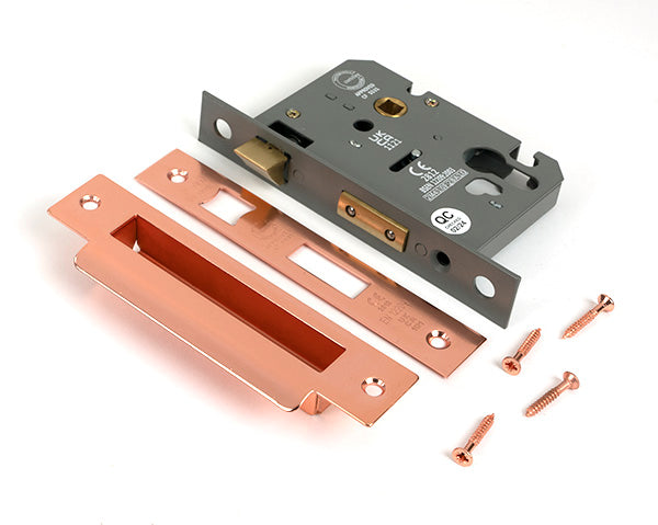 From The Anvil - Polished Bronze 3" Euro Profile Sash Lock - 51392