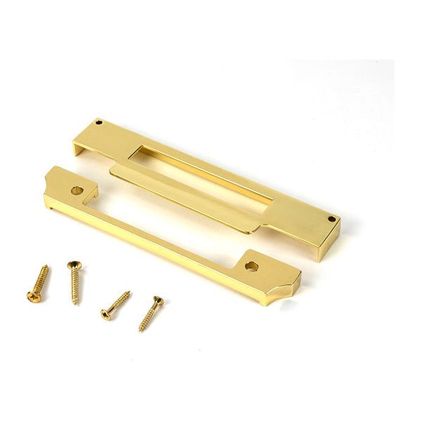 From The Anvil - Polished Brass ½" Rebate Kit for Euro Sash Lock - 51395 - Choice Handles