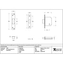 From The Anvil - Polished Brass 2½" 5 Lever BS Dead Lock - 51405 - Choice Handles