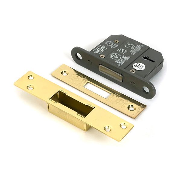 From The Anvil - Polished Brass 2½" 5 Lever BS Dead Lock - 51405