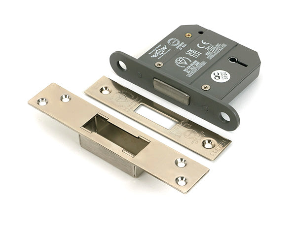 From The Anvil - Polished Nickel 3" 5 Lever BS Dead Lock - 51420