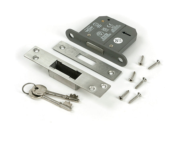From The Anvil - Satin Chrome 3" 5 Lever BS Dead Lock - 51422