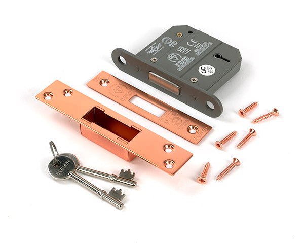 From The Anvil - Polished Bronze 3" 5 Lever BS Dead Lock - 51424